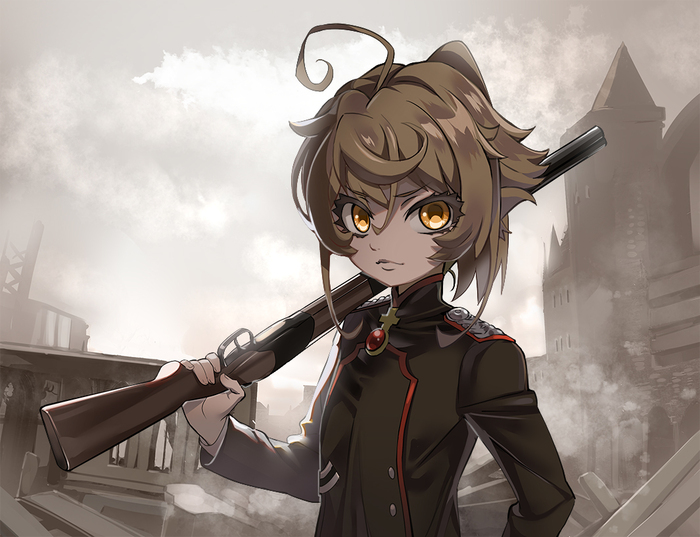  , Anime Art, Youjo Senki, Tanya Degurechaff