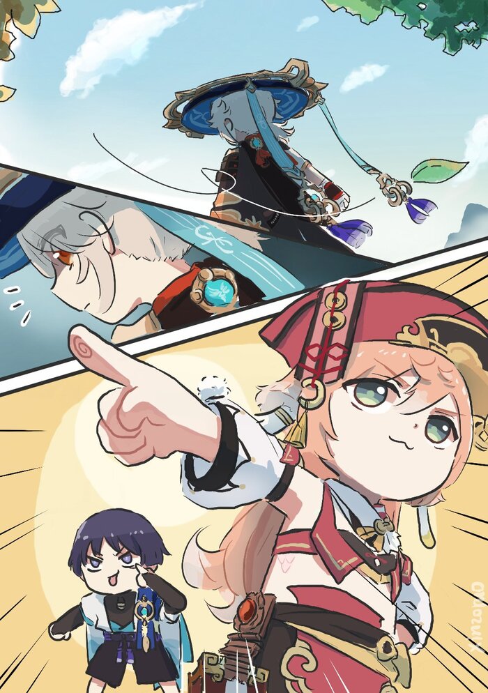       ! Genshin Impact, Yanfei, Wanderer, Kaedehara Kazuha, Xinzoruo, , , 