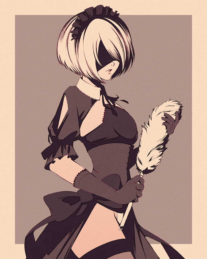  , Anime Art, Nier Automata, Yorha unit no 2 type B, 