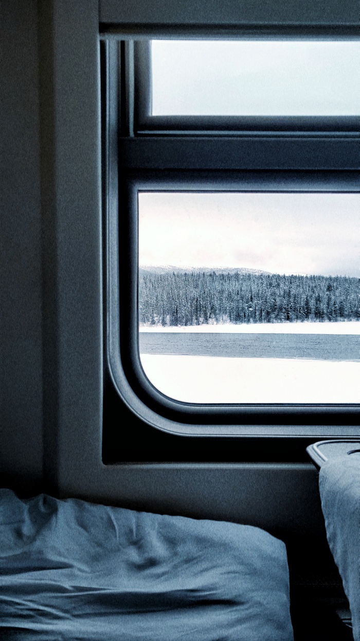 Арктика за окном Поезд, Вид из окна, РЖД, Зима, Мобильная фотография