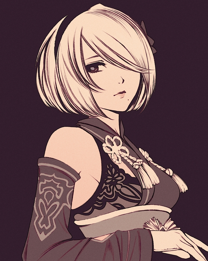  , Anime Art, Nier Automata, Yorha unit no 2 type B