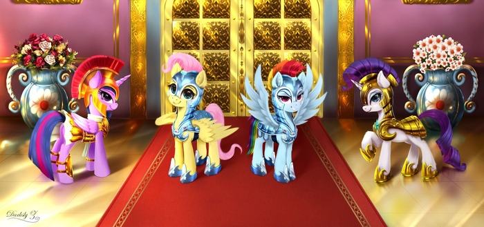    My Little Pony, Twilight Sparkle, Fluttershy, Rainbow Dash, Rarity, Darksly-z