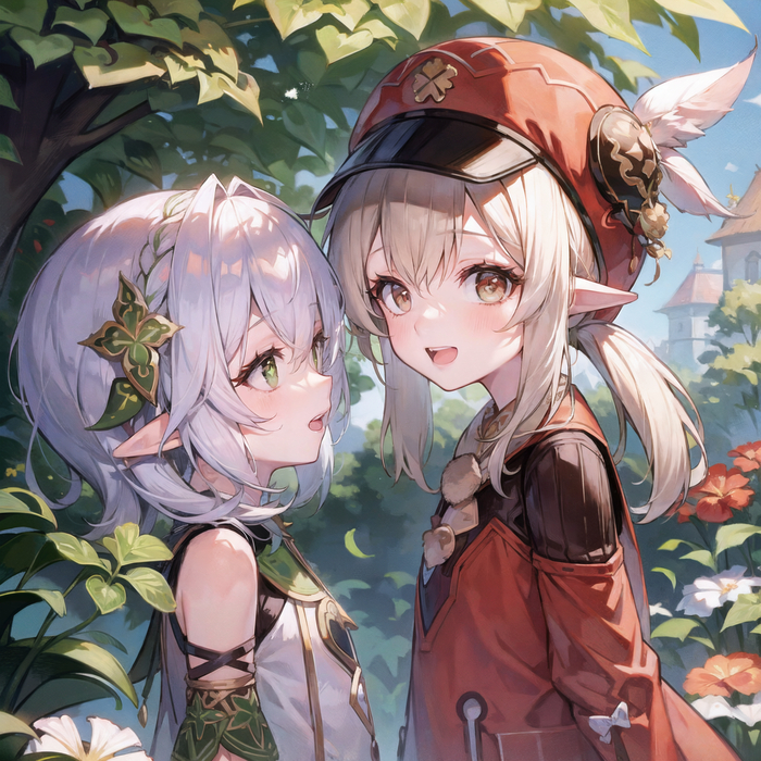    Klee (Genshin Impact), Nahida (Genshin Impact), , Anime Art,  , Loli, Genshin Impact, 