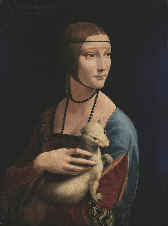 "Дама с горностаем", Леонардо да Винчи, 1489-1490 гг., Национальный ...