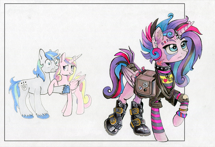   My Little Pony, Ponyart, Shining Armor, Princess Cadance, Flurry Heart, Maytee