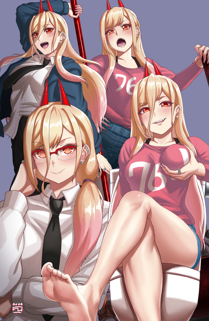  ? Anime Art, , Marin Kitagawa, Power (Chainsaw Man), Sono Bisque Doll wa Koi wo Suru, Chainsaw Man, 