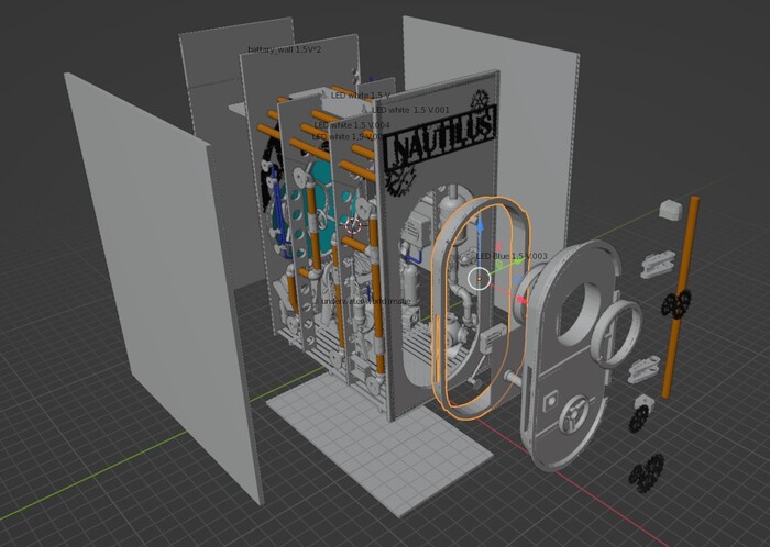 BookNook "Nautilus"  Sar Craft Studio ,  ,  , 3D , 3D, , ,   