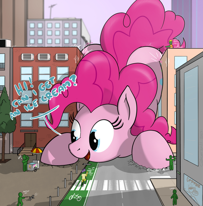 !  ? My Little Pony, Pinkie Pie, Anon, Giant Pony