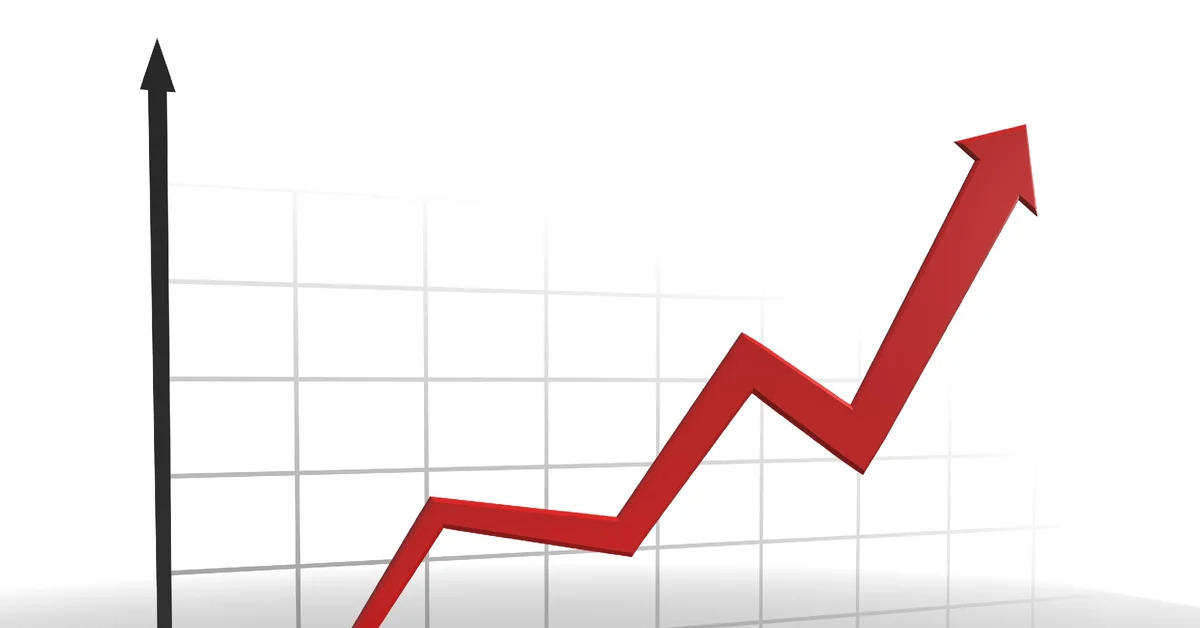 график роста стремительно уходит вверх