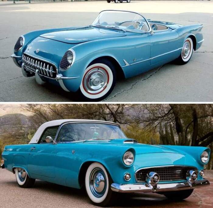 1955 Corvette V8 265 ci. + Ford Thunderbird V8 292 ci