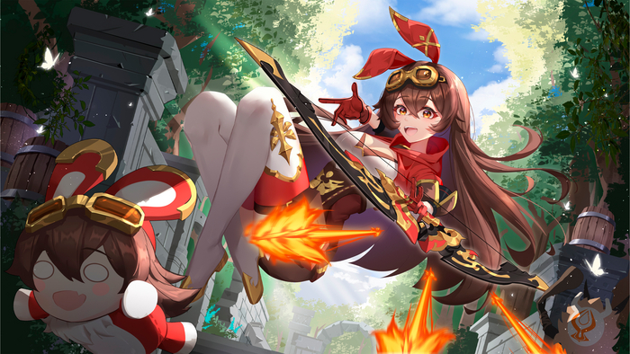 #40 Genshin Impact, , Anime Art,    , Amber