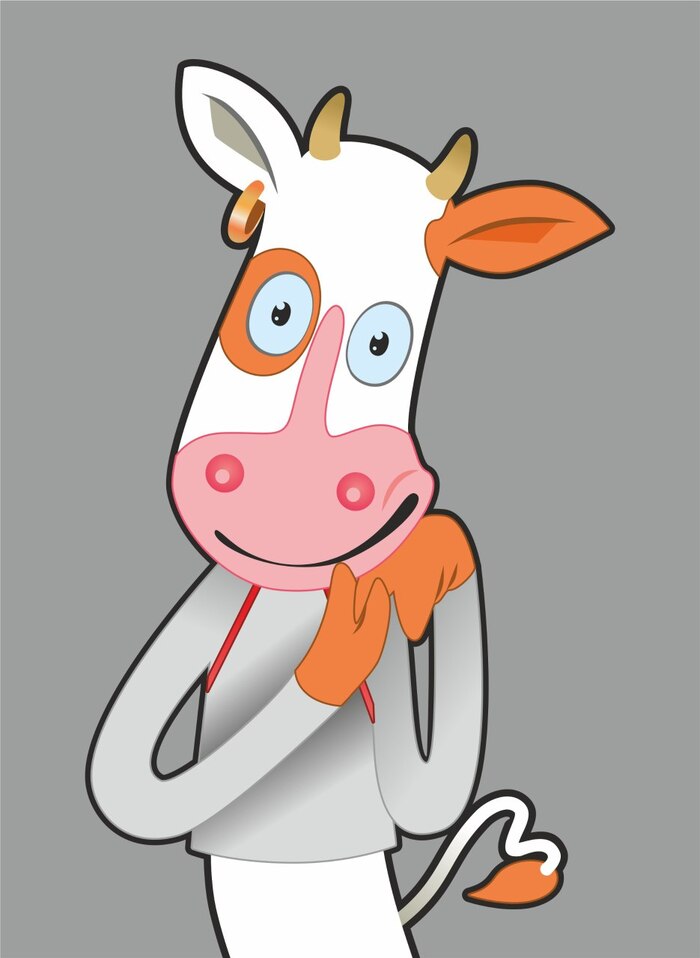 Вы любите коров? Рисунок, Бык, Векторная графика, Длиннопост