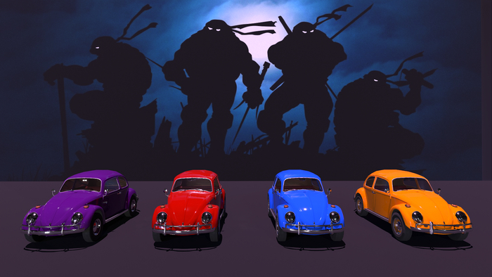 TMNVW Blender, 3D ,  , Volkswagen, Volkswagen Beetle, -, 3D , 