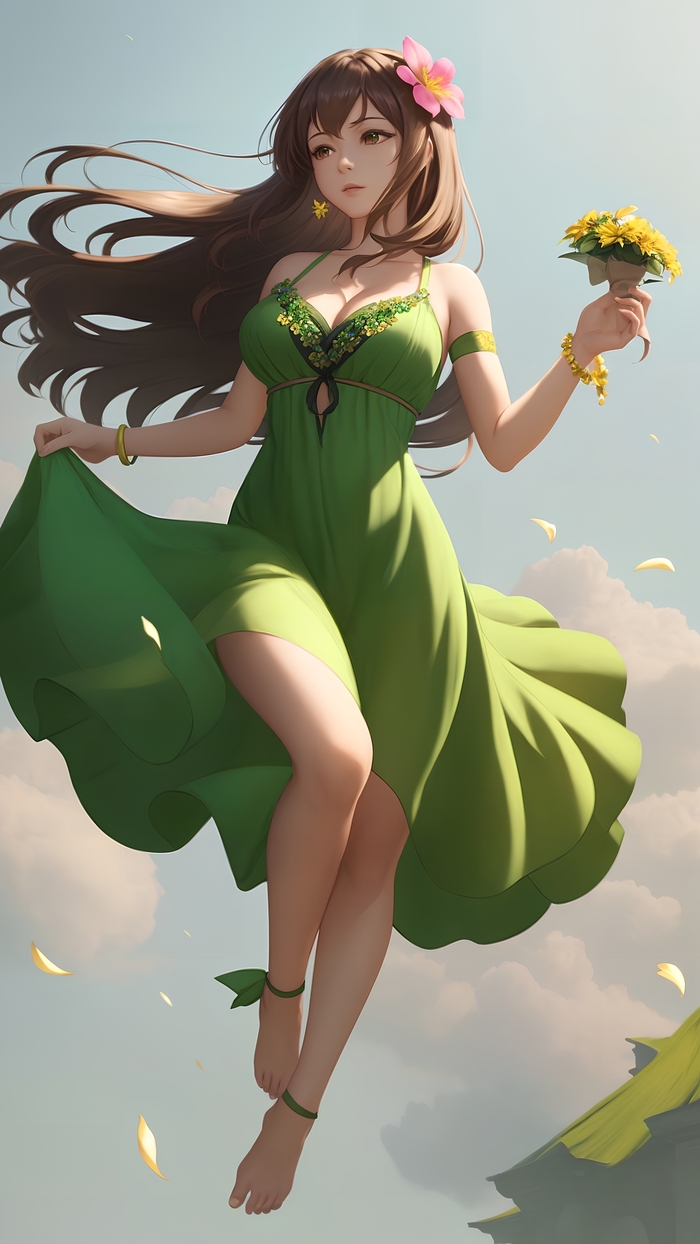 Green dress | Пикабу