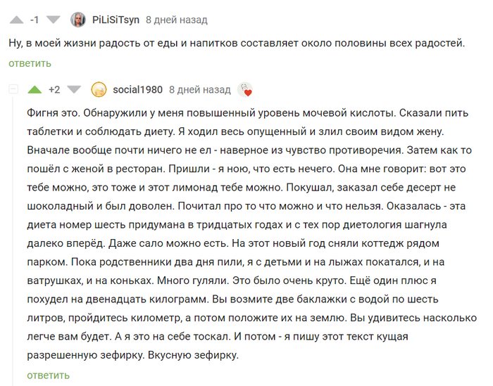 Меню при подагре и повышенном уровне мочевой кислоты