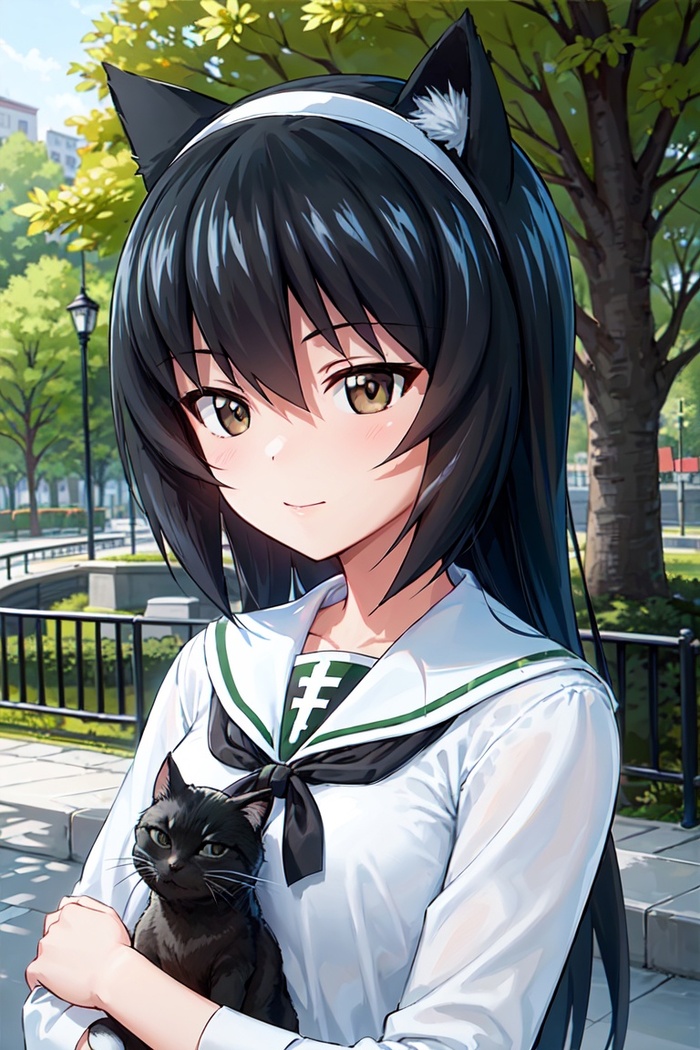 Mako , Anime Art, Reizei mako, Girls und Panzer,  , Animal Ears