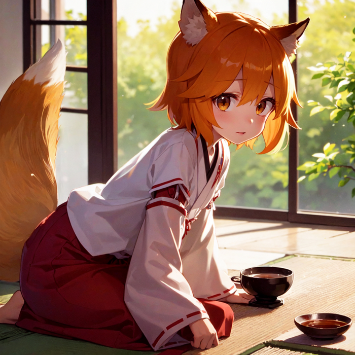        , Anime Art, Sewayaki Kitsune No Senko-san, Senko-san, Animal Ears,  