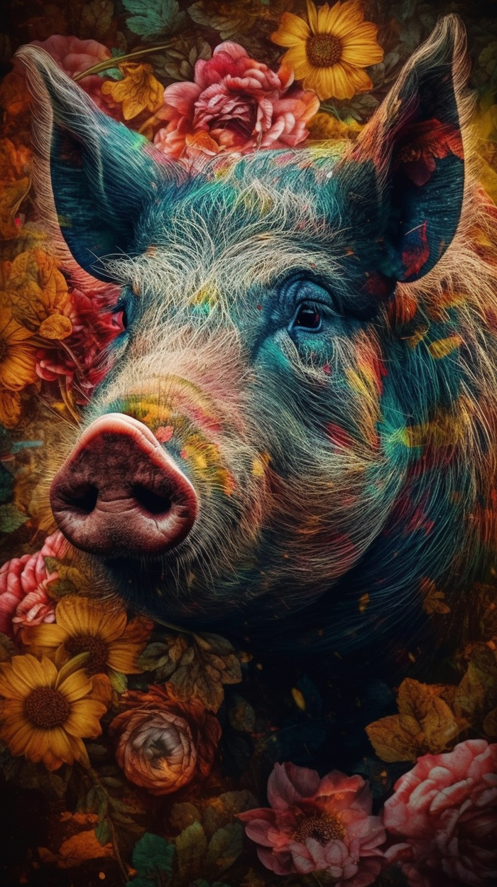 Нейросеть рисует: Животные яркими красками | Пикабу