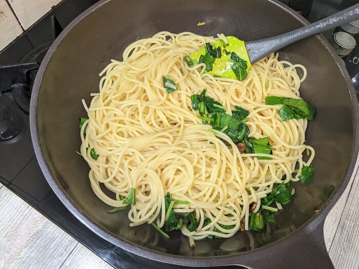 Весенний ужин. Spaghetti mit Baerlauch - спагетти с. черемшой Кулинария, Рецепт, Приготовление, Спагетти, Черемша, Чеснок, Длиннопост