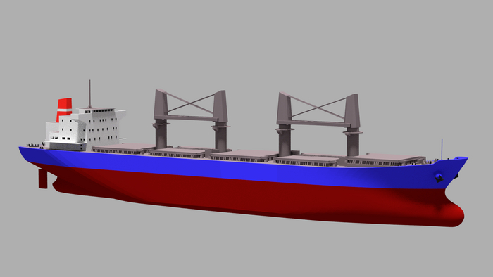    Handysize bulk carrier,  Bulker ,  , 3D , 3D , 3D , Blender,  , , , , , , , , , 