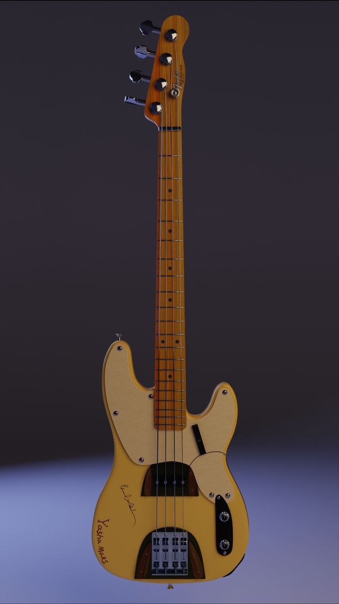 1969 Fender Telecaster -     -     ! 3D , Blender, Highpoly, ,  , , Hard surface, Substance painter, Pbr, -, , 