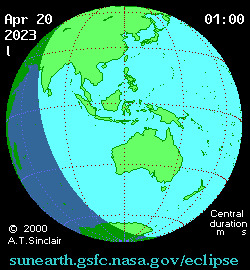 Солнечное затмение 20 апреля 2023 года Астрономия, Космос, Астрономический календарь, Затмение, Солнечное затмение, Гифка, Длиннопост