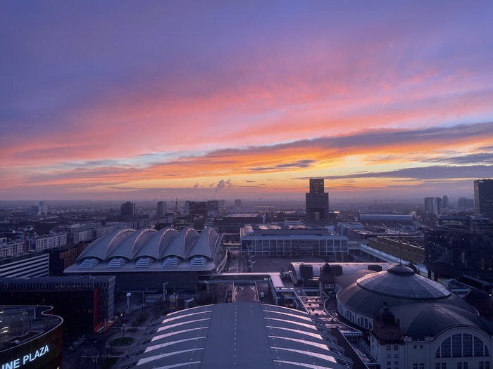 Закат во Франкфурте на Майне