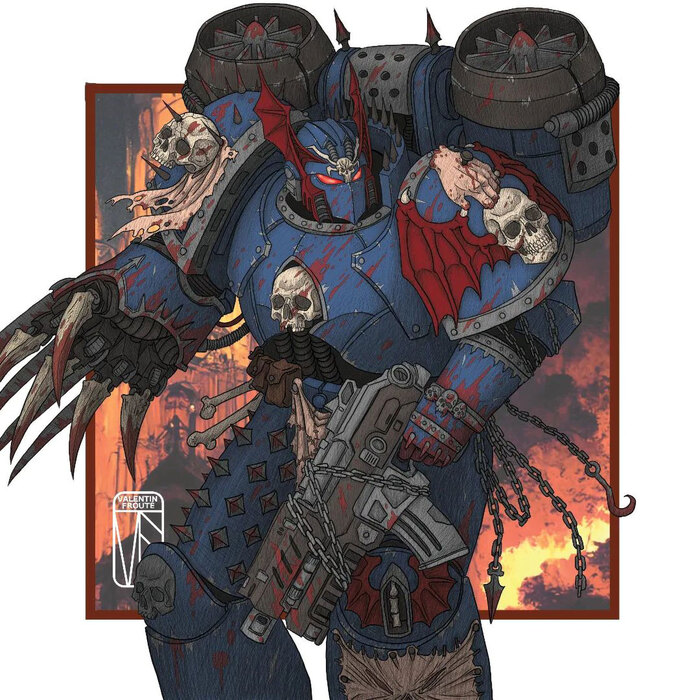 Night Lord by Valentin Frout Warhammer 40k, Wh Art, Night Lords, Raptors