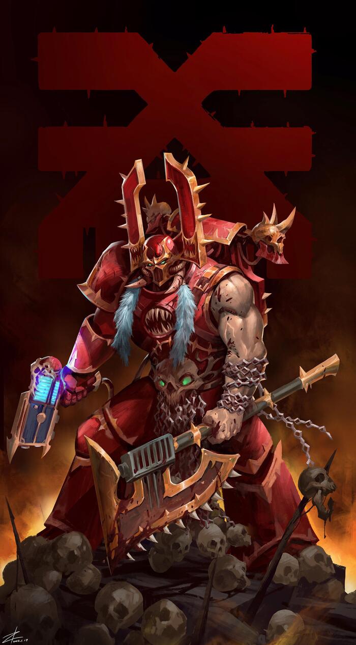 Kharn Wh Art, Warhammer 40k, Kharn