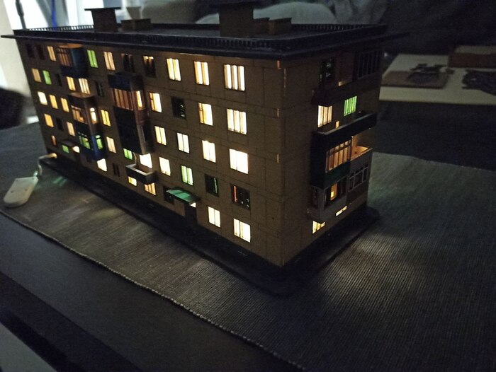 Ночник блочная хрущёвка. Серия 1-510 | Пикабу