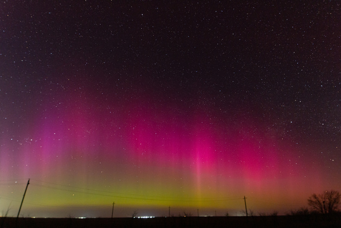 Моё самое южное северное сияние - Казахстан, апрель 2023 года, Западно-Казахстанская область.