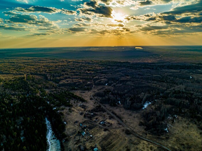 Тобольский район, деревня Потапова Тобольск, Фотография, Квадрокоптер, Длиннопост, Вид сверху, Природа