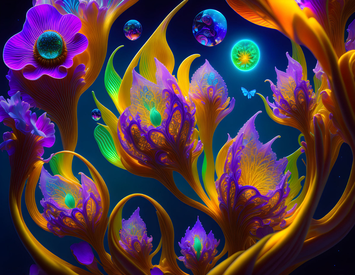 Цветы, луны, ночь...