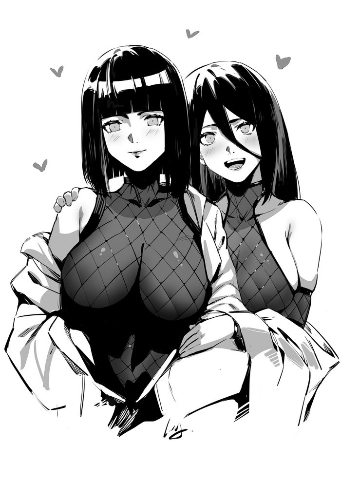 Hanabi & Hinata Anime Art, , , Hanabi Hyuuga, Hinata Hyuga