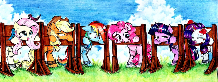      My Little Pony, Fluttershy, Applejack, Rainbow Dash, Pinkie Pie, Twilight Sparkle, Rarity