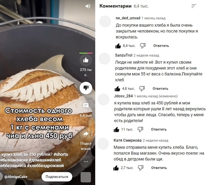 Хлеб за 450 рублей