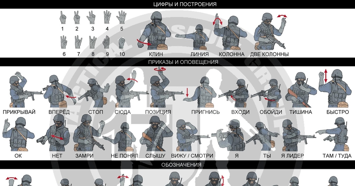 Что означает жди сват. Тактические жесты и команды спецназа. Условные знаки спецназа. Сигналы спецназа жестами. Тактические жесты руками.