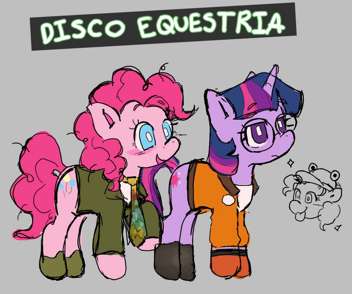       My Little Pony, Twilight Sparkle, Pinkie Pie, Disco Elysium, MLP Crossover