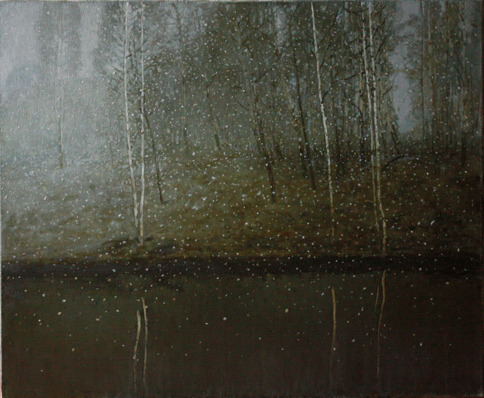 Целищев Илья "Снова снег" Холст/масло 90/110 см. 2018 год