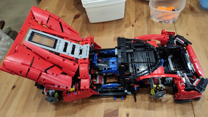 Lego Technic 42143 Ferrari Daytona SP3. Окончание сборки LEGO, Конструктор, LEGO Technic, Ferrari, Длиннопост