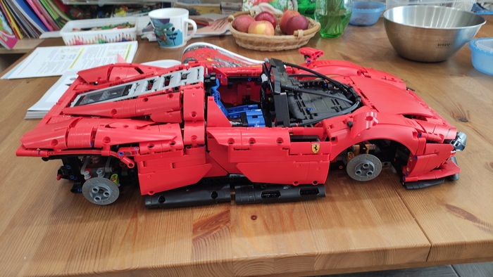 Lego Technic 42143 Ferrari Daytona SP3. Окончание сборки LEGO, Конструктор, LEGO Technic, Ferrari, Длиннопост