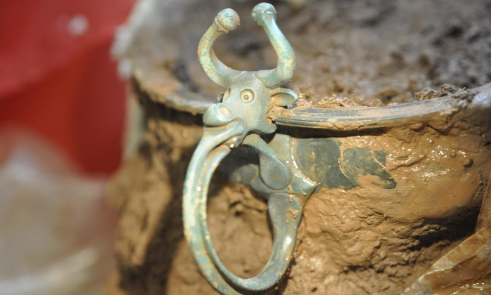 На юге Уэльса найдена 2000-летняя кастрюля с ручкой в виде быка Археология, Кладоискательство, Древние артефакты, Древний Рим, Длиннопост