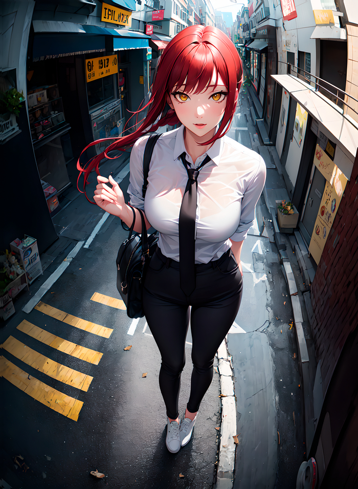 Makima stable diffusion Аниме, Манга, Chainsaw Man, Stable Diffusion, Makima, Длиннопост, Арты нейросетей