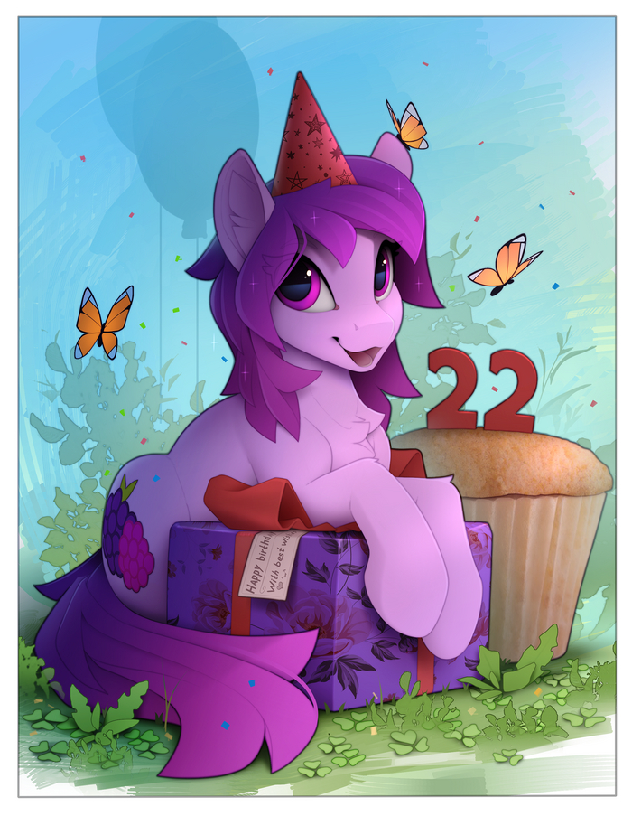 Отмечает день рождения My Little Pony, Original Character, Ponyart, Арт, Yakovlev-vad