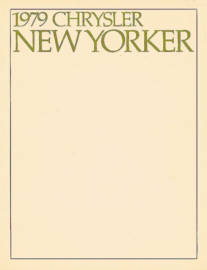 Брошюра Chrysler New Yorker за 1979 год Авто, Реклама, Брошюра, Длиннопост, Chrysler