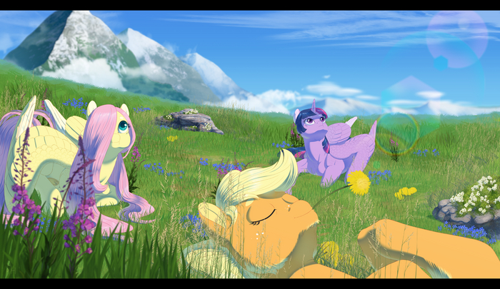  My Little Pony, Twilight Sparkle, Fluttershy, Applejack