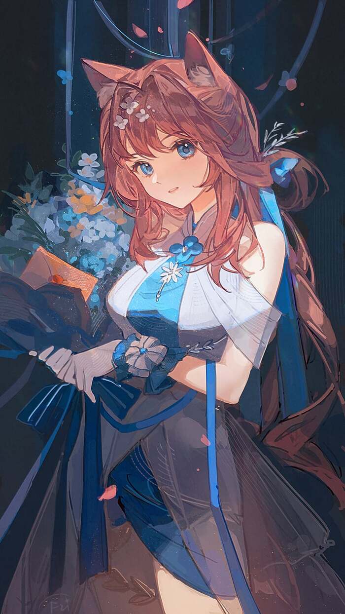 Heidi Anime Art, , Heidi (Arknights), Arknights, Animal Ears