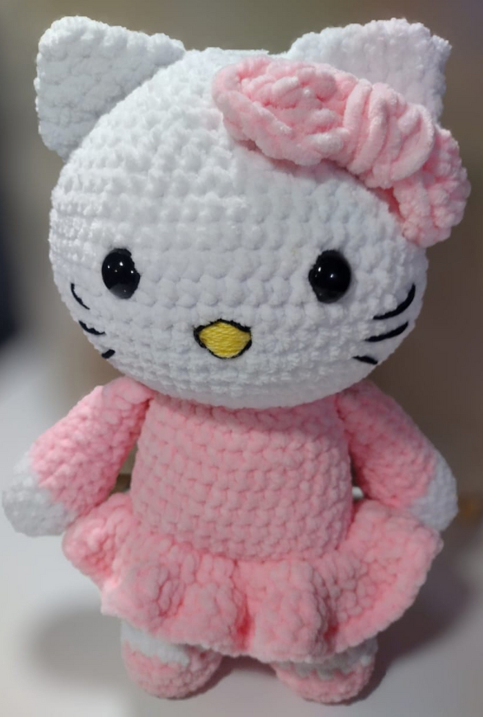 Детская вязаная сумочка, крючком, «Hello kitty» | Anna Fabrica | Дзен