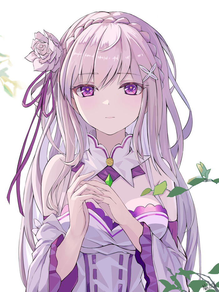 Emilia Anime Art, , Re:Zero Kara, Emilia