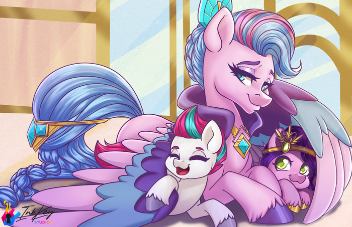   My Little Pony, Pipp Petals, Zipp Storm, Queen Haven, Ponyart, 